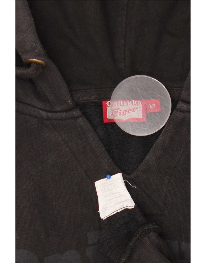 Mens Graphic Hoodie Jumper 2XL Black Cotton
