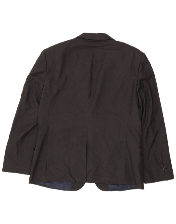 Ted Baker Mens 2 Button Blazer Jacket UK 38 Medium Grey Wool