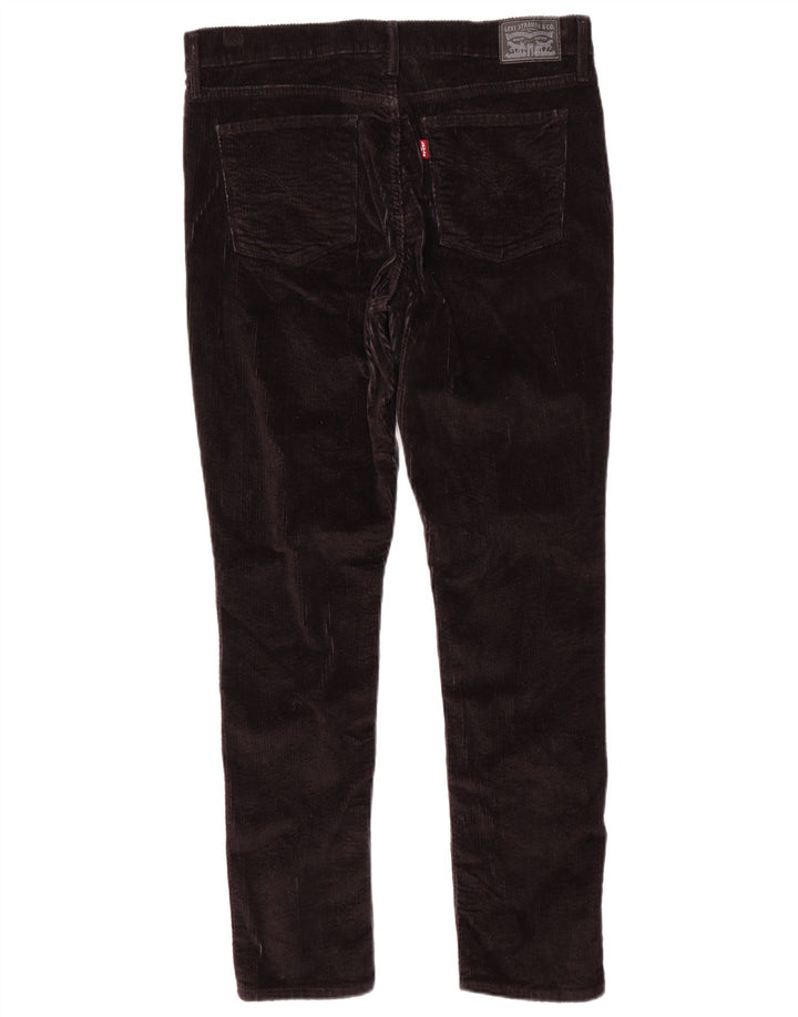 LEVI'S Womens Slim Corduroy Trousers W34 L30 Black