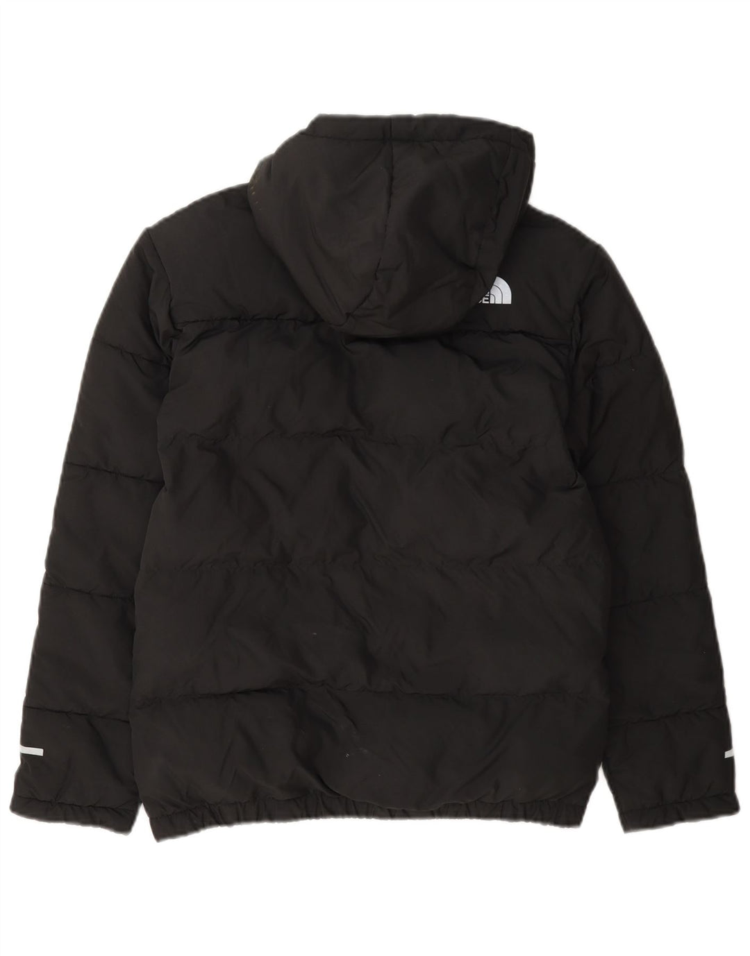 The North Face Boys Hooded Padded Jacket 14-15 Years XL Black Polyester