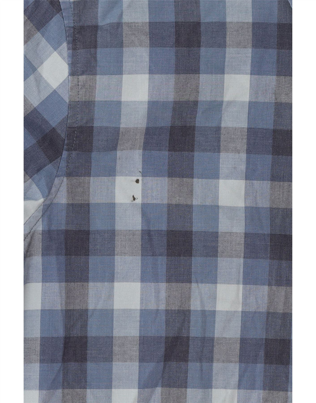 LEE Mens Stretch Regular Fit Short Sleeve Shirt Medium Blue Check Cotton Vintage Lee and Second-Hand Lee from Messina Hembry 