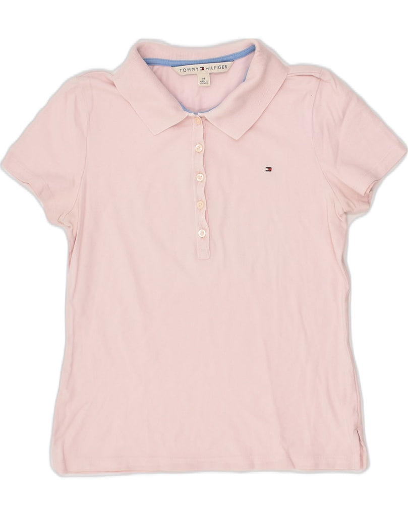 TOMMY HILFIGER Womens Polo Shirt UK 12 Medium Pink | Vintage Tommy Hilfiger | Thrift | Second-Hand Tommy Hilfiger | Used Clothing | Messina Hembry 