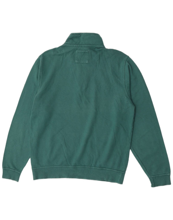 Crew Clothing Mens Zip Neck Sweatshirt Jumper XL Green Cotton