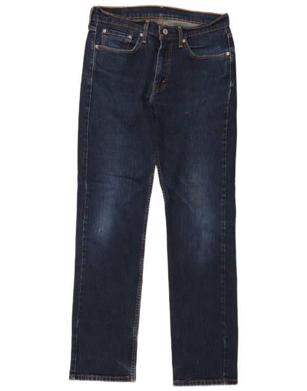 Levi's Mens 514 Straight Jeans W32 L34 Navy Blue Cotton