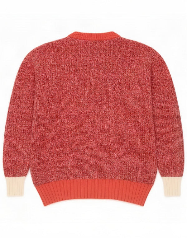 Marks & Spencer Womens Crew Neck Jumper Sweater UK 10 Small Red Colourblock