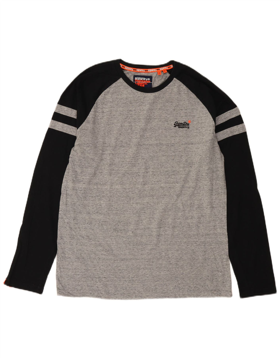 Superdry Mens Top Long Sleeve XL Grey Colourblock