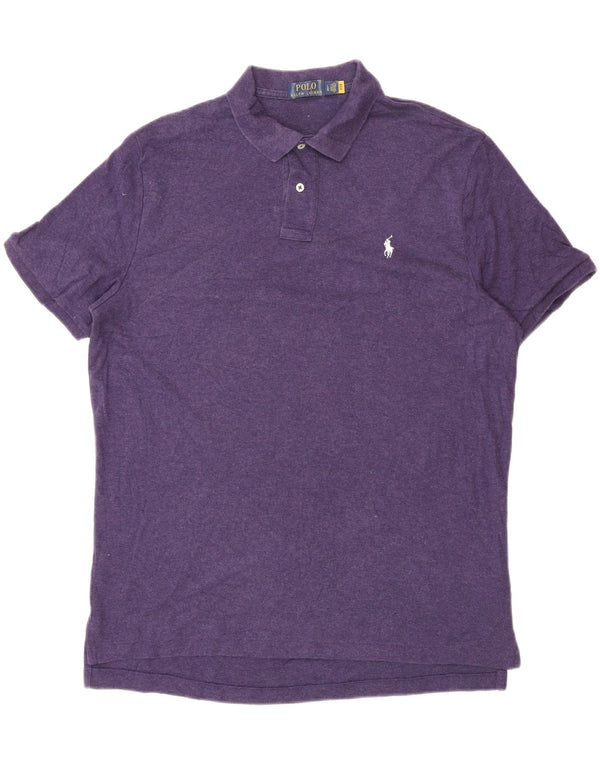 Polo Ralph Lauren Mens Polo Shirt Large Purple Cotton