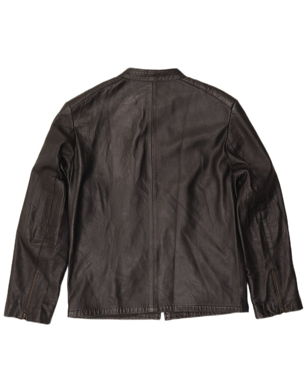 Vintage Mens Leather Jacket UK 38 Medium Black Leather