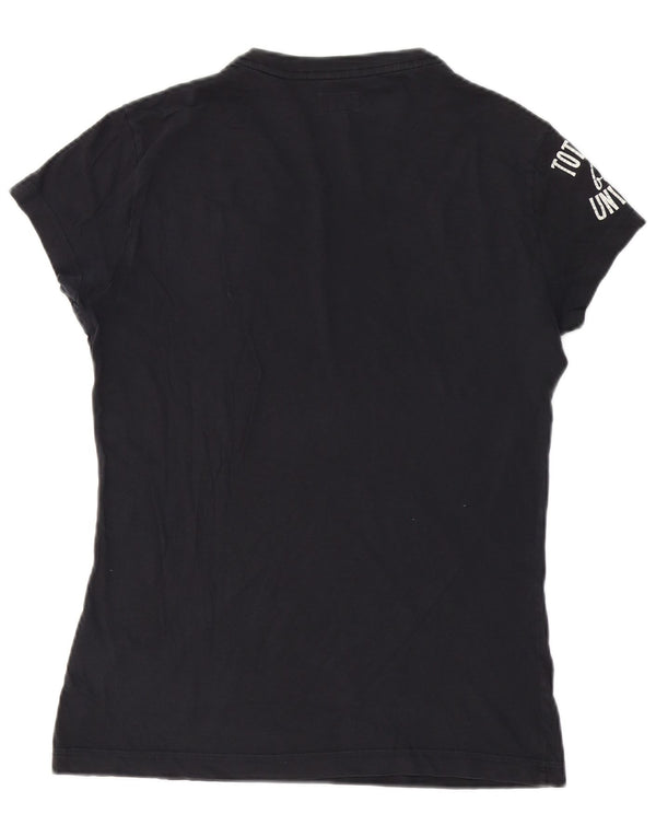 Armani Jeans Mens Graphic T-Shirt Top Medium Navy Blue Cotton