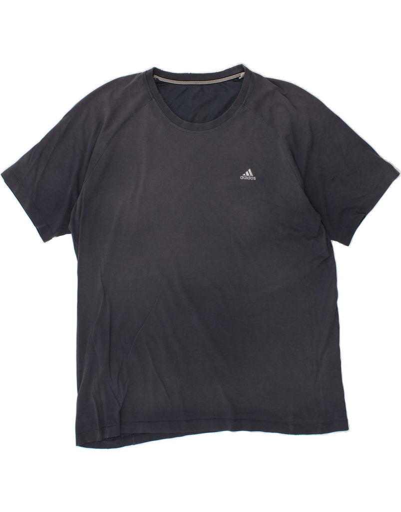 ADIDAS Mens T-Shirt Top Large Navy Blue Vintage Adidas and Second-Hand Adidas from Messina Hembry 