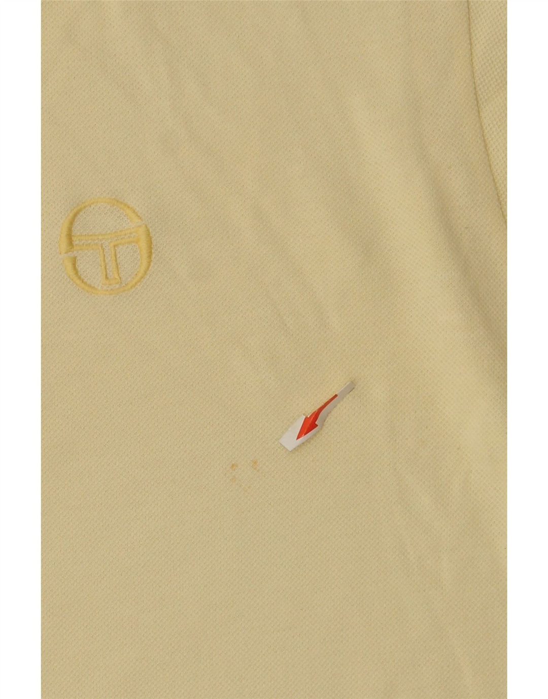 Sergio Tacchini Mens Polo Shirt IT 50 Medium Yellow Cotton