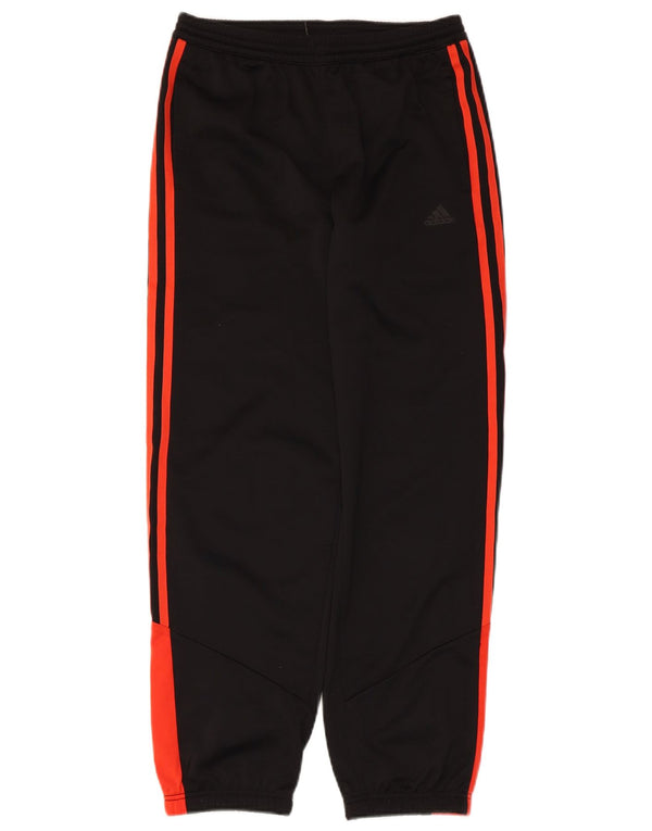 Adidas Boys Tracksuit Trousers Joggers 11-12 Years Black Colourblock