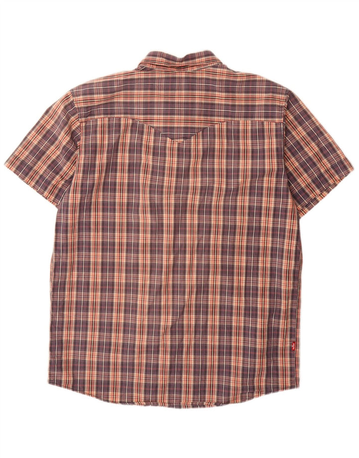 Levi's Mens Short Sleeve Classic Fit Shirt Large Multicoloured Check Cotton
