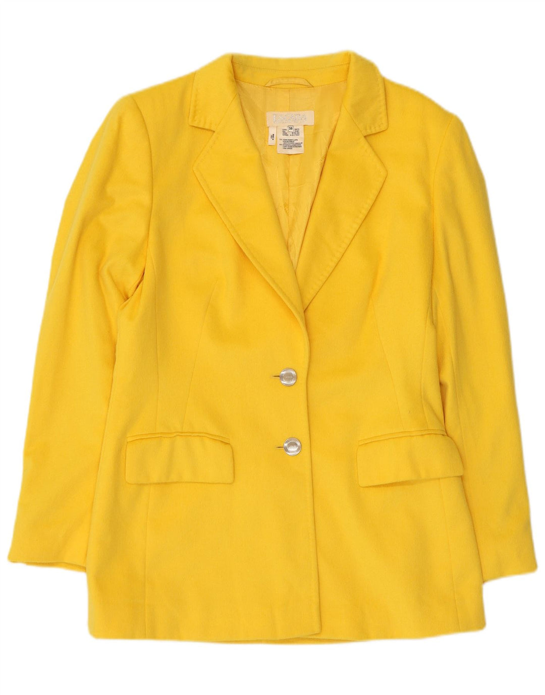 Escada Womens Margaretha Ley 2 Button Blazer Jacket EU 38 Medium Yellow
