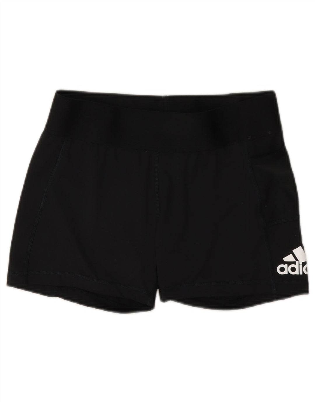 Adidas Womens Graphic Sport Shorts UK 12 Medium Black Polyester