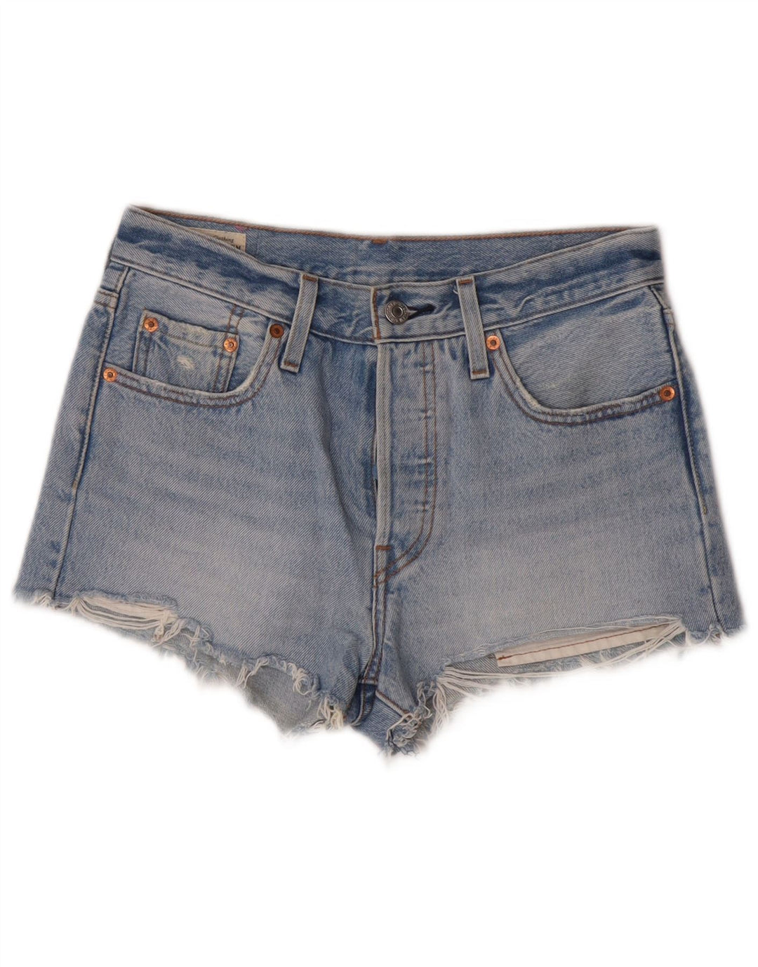 Levi's Womens 501 Denim Hot Pants W25 Small Blue Cotton