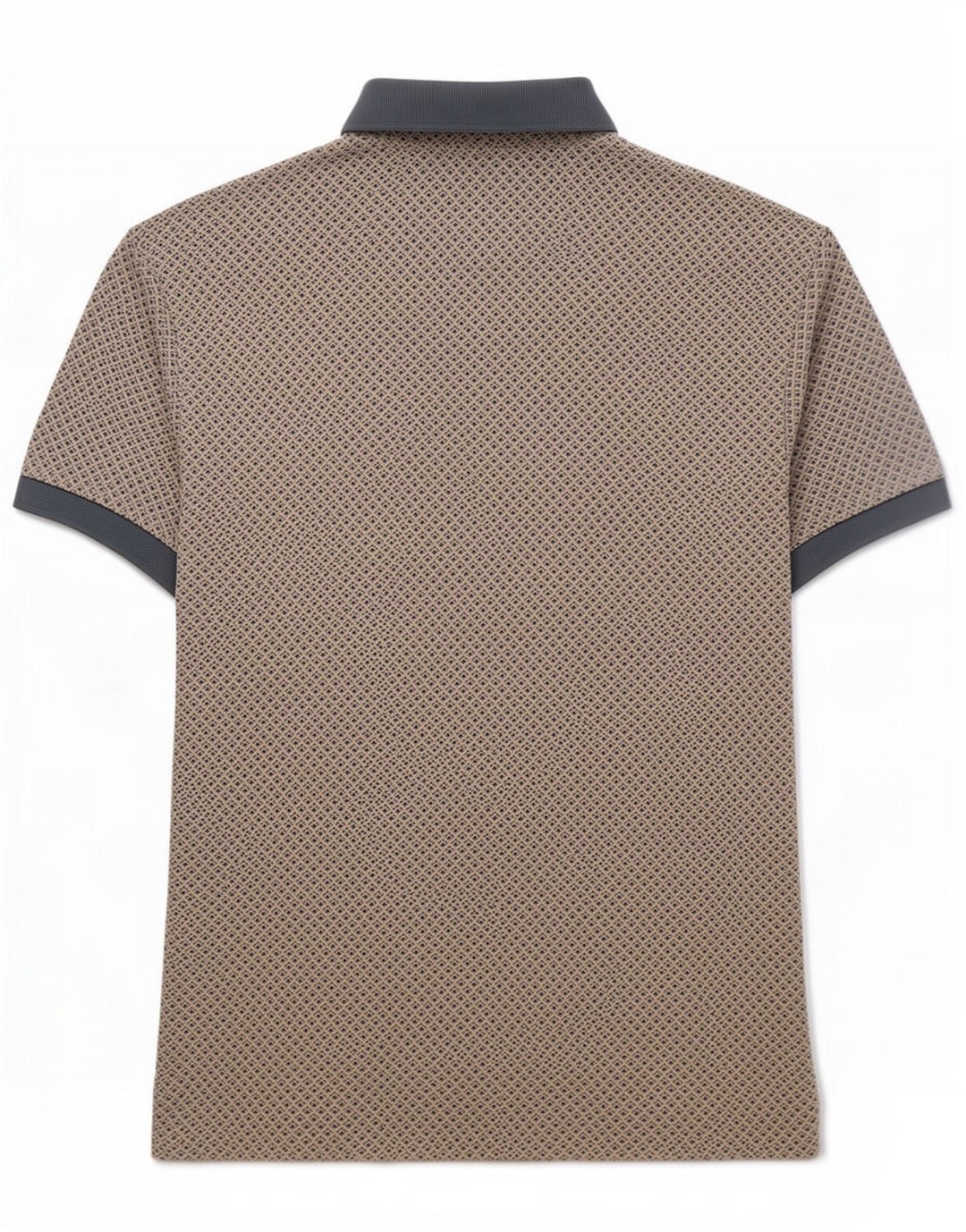 Barbour Mens Polo Shirt Large Grey Geometric Cotton