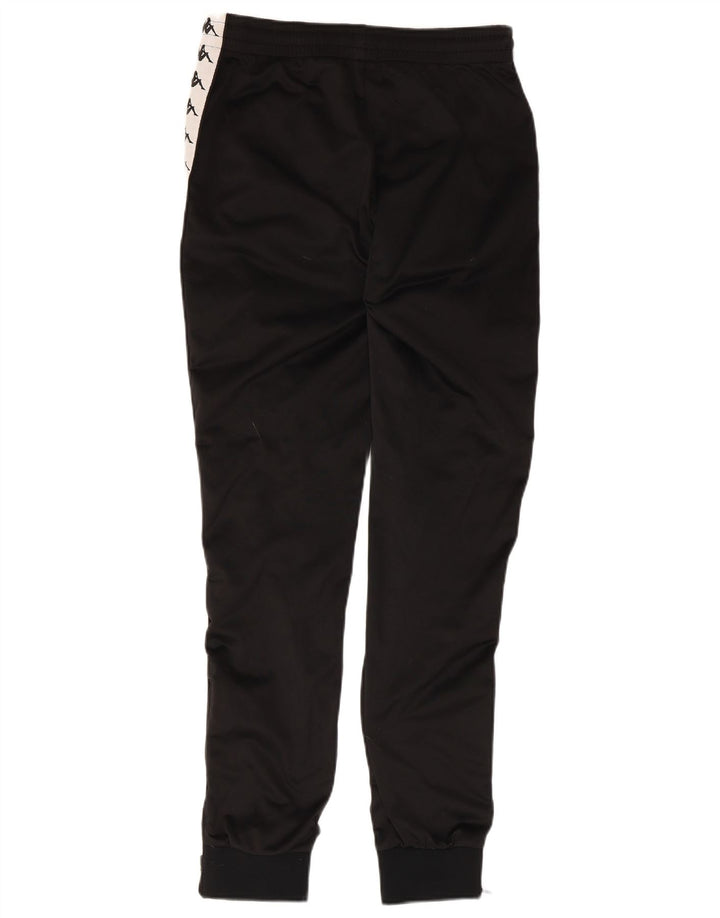 KAPPA Womens Tracksuit Trousers Joggers UK 14 Medium Black Colourblock