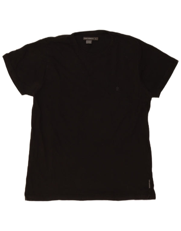French Connection Mens T-Shirt Top XL Black Cotton