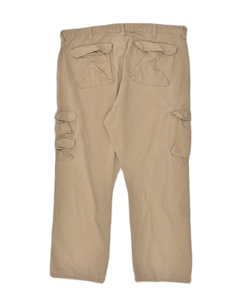 WRANGLER Mens Straight Cargo Trousers W42 L30 Beige Cotton | Vintage Wrangler | Thrift | Second-Hand Wrangler | Used Clothing | Messina Hembry 