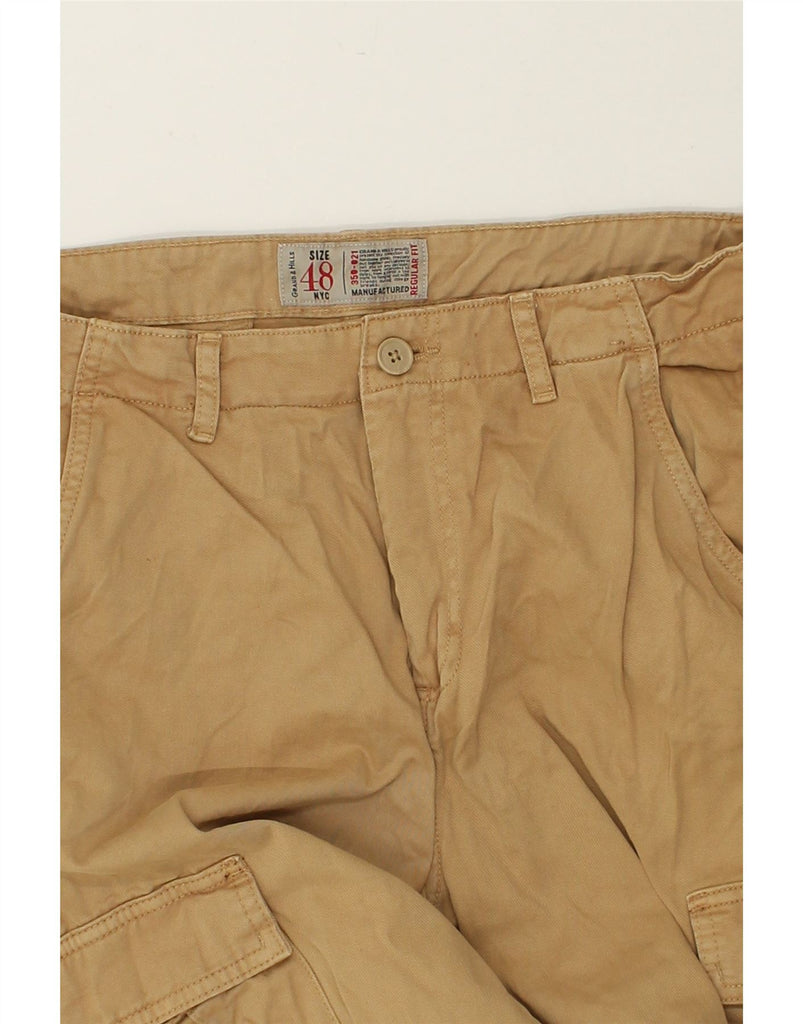 OVS Womens Regular Fit Cargo Trousers IT 48 XL W34 L31 Beige Cotton | Vintage OVS | Thrift | Second-Hand OVS | Used Clothing | Messina Hembry 