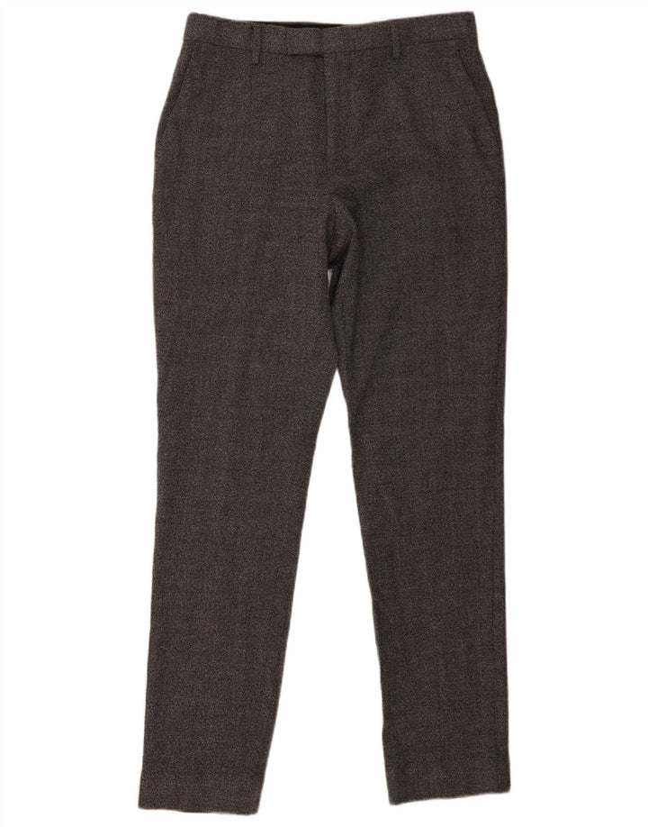 Reiss Mens Slim Suit Trousers W32 L30 Grey Wool