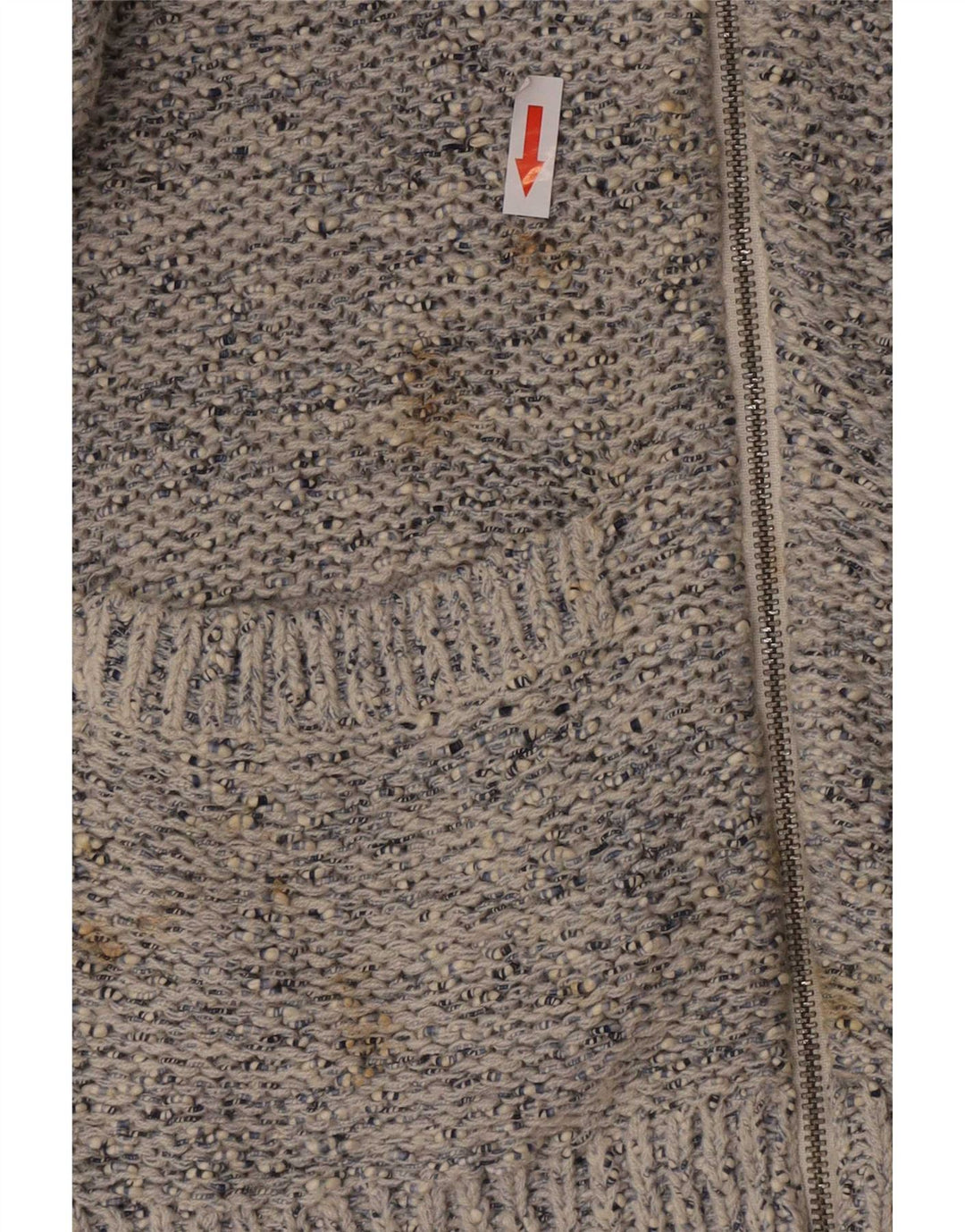 Marks & Spencer Womens Cardigan Sweater UK 14 Medium Blue Flecked Cotton