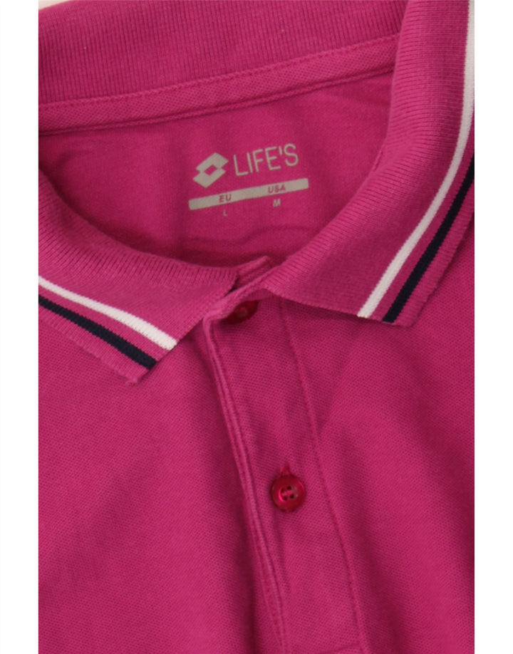 UMBRO Mens Polo Shirt Medium Pink Cotton Vintage Umbro and Second-Hand Umbro from Messina Hembry 
