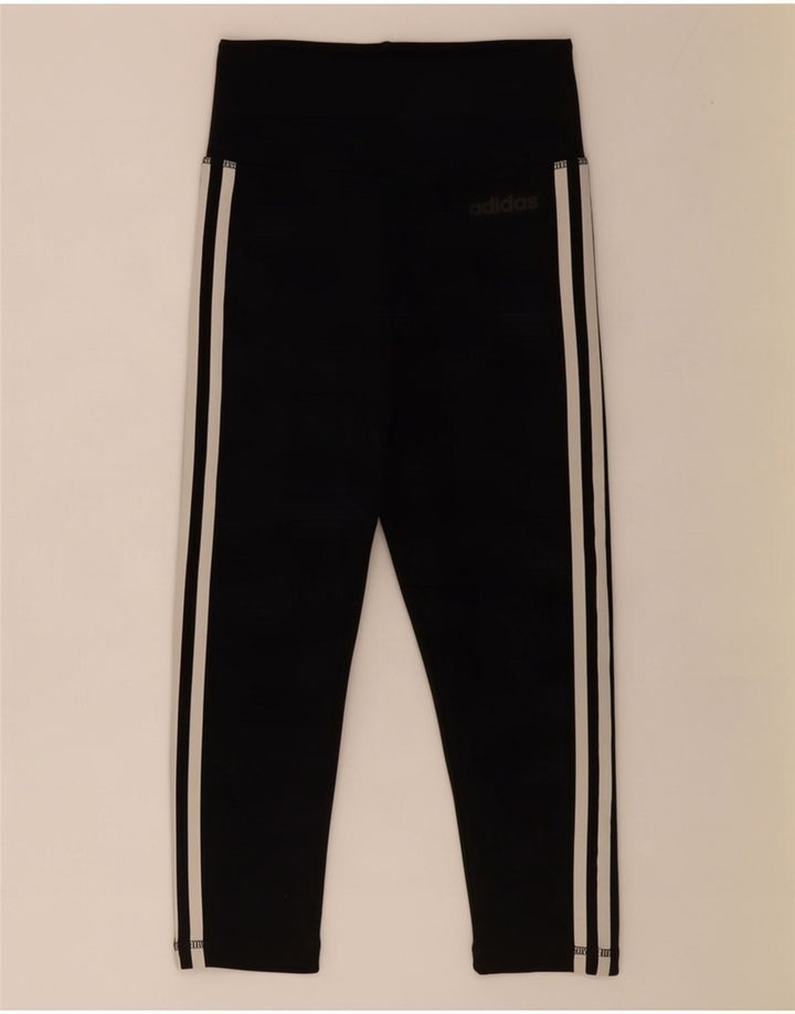 Adidas Womens Climalite Capri Leggings UK 4/6 XS Black Polyester
