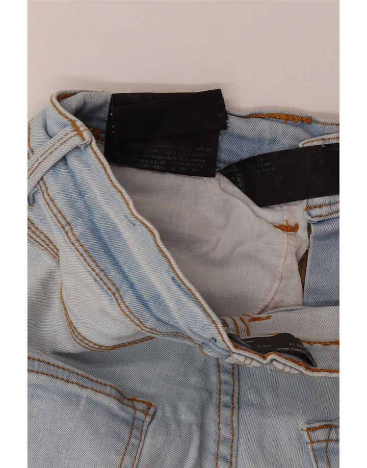 Zara Mens Distressed Slim Jeans EU 38 Small W30 L27 Blue Cotton