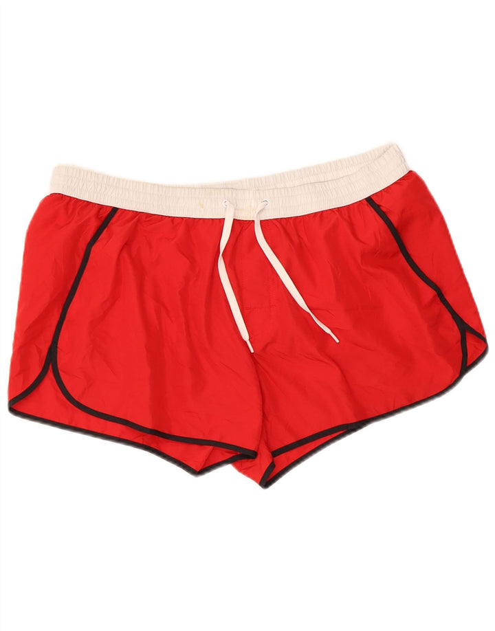 COAST Womens Swimming Shorts UK 18 XL  Red Colourblock Polyester