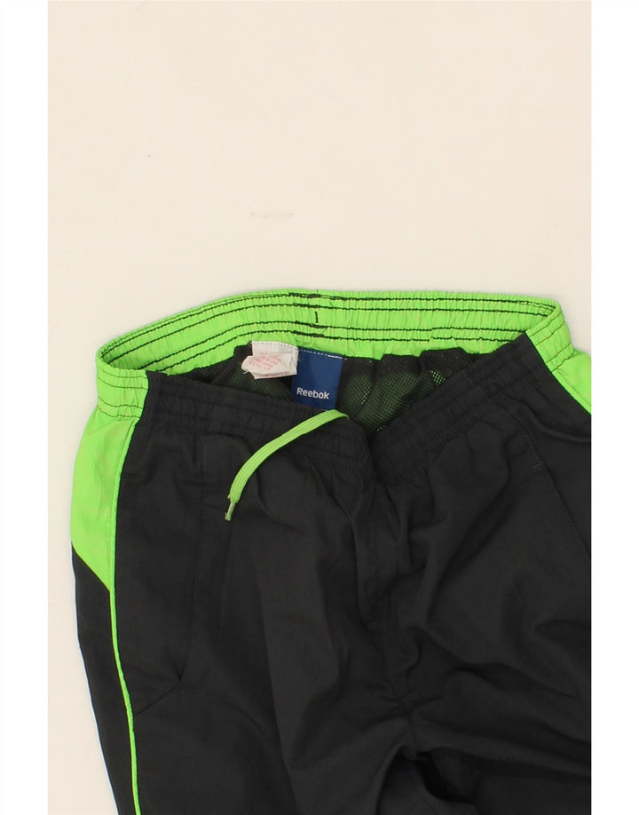 REEBOK Boys Graphic Tracksuit Trousers Joggers 11-12 Years Grey Vintage Reebok and Second-Hand Reebok from Messina Hembry 