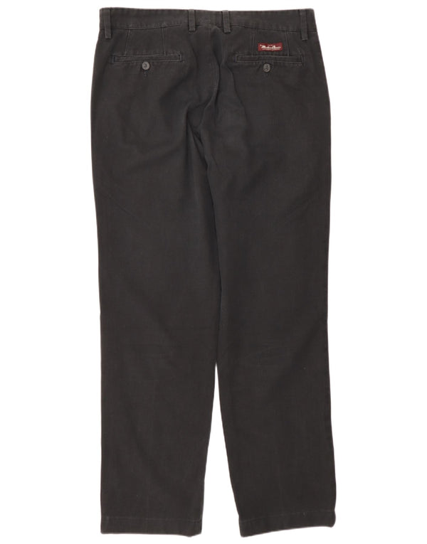Marlboro Classics Mens Straight Chino Trousers EU 50 Large W36 L30 Black
