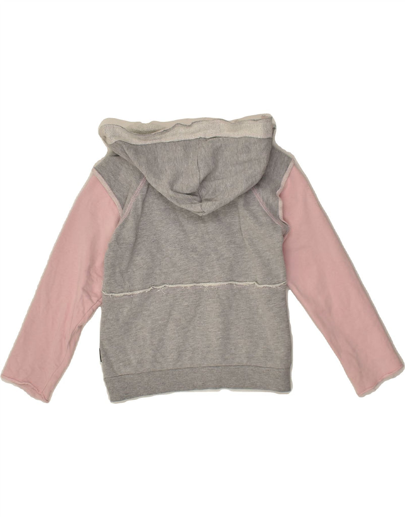 GEOX Girls Graphic Hoodie Jumper 2-3 Years Grey Colourblock Cotton | Vintage Geox | Thrift | Second-Hand Geox | Used Clothing | Messina Hembry 