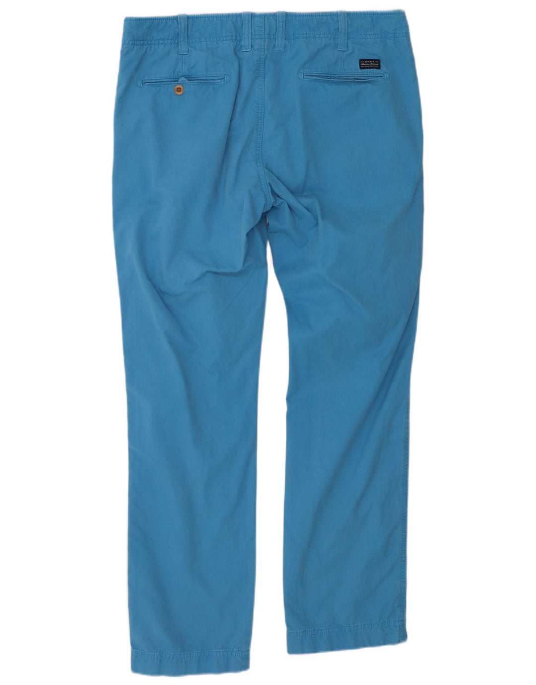 GANT Mens Soho Low Waist Slim Chino Trousers W36 L32 Blue Cotton