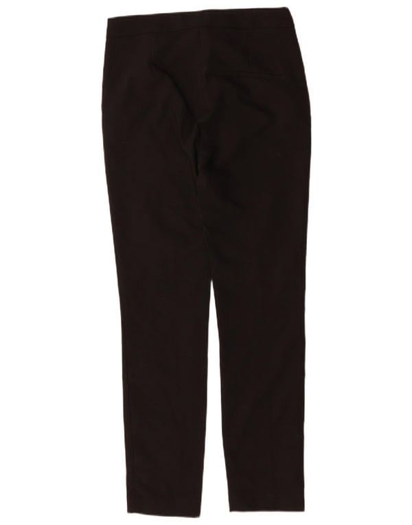 Zara Womens Slim Chino Trousers EU 36 XS W26 L28 Black Cotton
