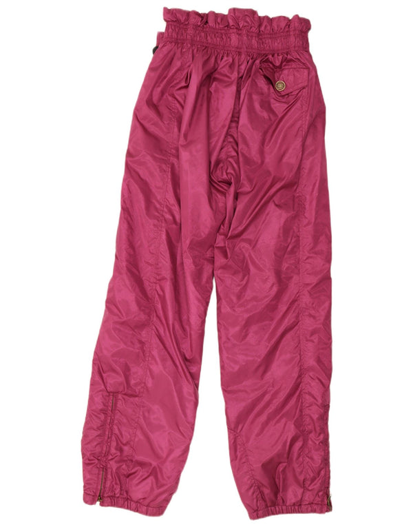 Vintage Womens Joggers Ski Trousers UK 14 Large Pink Polyamide