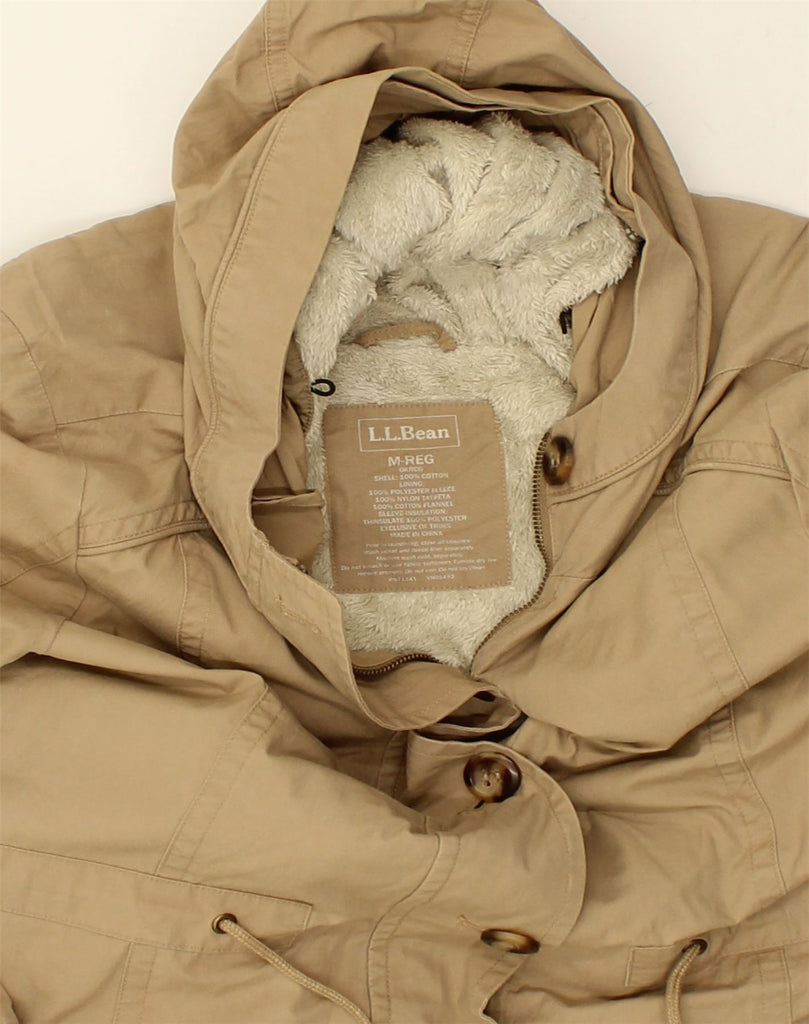 L.L.BEAN Womens Overcoat UK 14 Medium Beige Cotton | Vintage L.L.Bean | Thrift | Second-Hand L.L.Bean | Used Clothing | Messina Hembry 