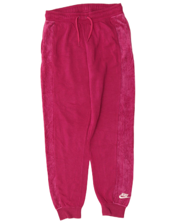 Nike Womens Tracksuit Trousers Joggers UK 10 Small  Pink Cotton