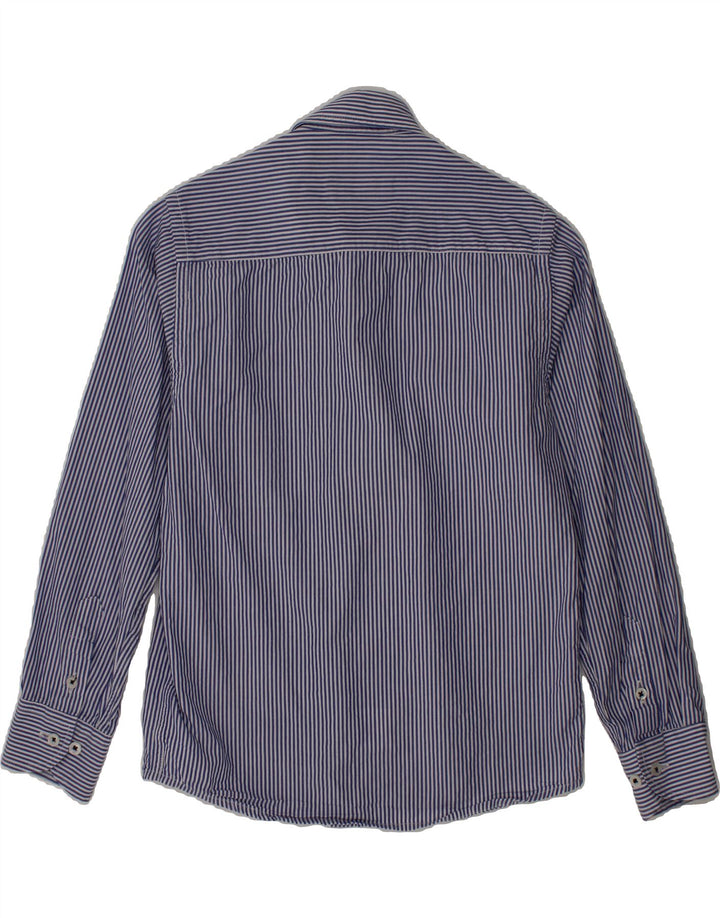 HARMONT & BLAINE Boys Shirt 7-8 Years Navy Blue Striped Cotton Vintage Harmont & Blaine and Second-Hand Harmont & Blaine from Messina Hembry 