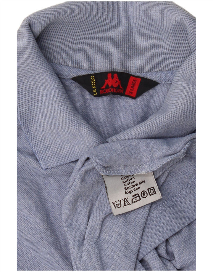 Kappa Mens Polo Shirt XL Blue Cotton