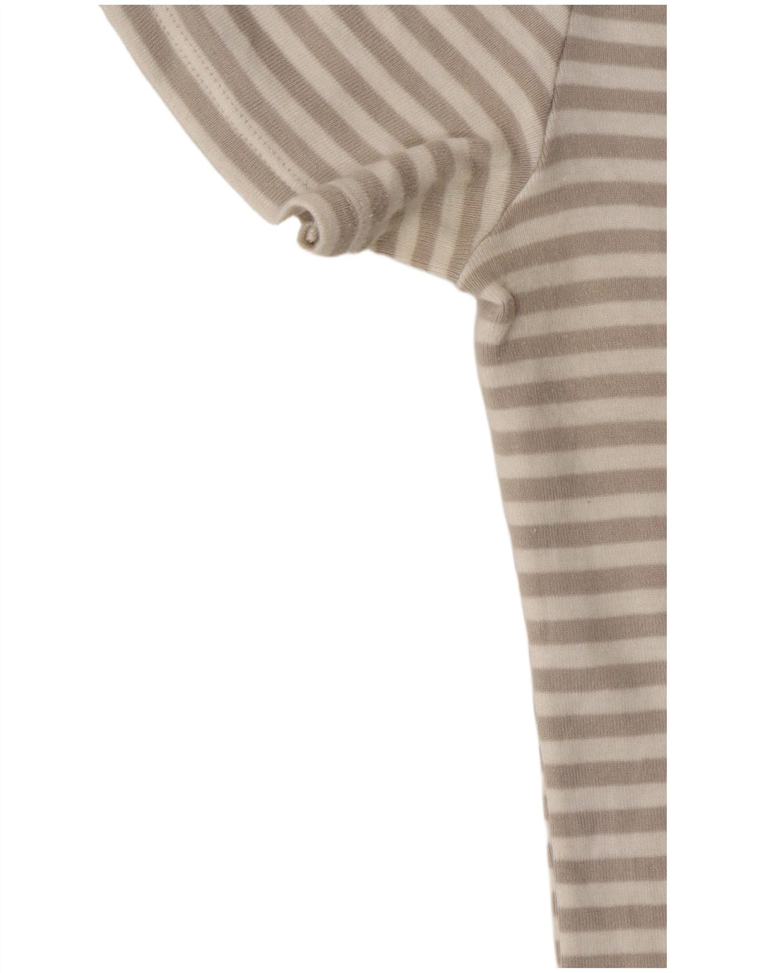 BENETTON Womens T-Shirt Top UK 8 Small Grey Striped Vintage Benetton and Second-Hand Benetton from Messina Hembry 