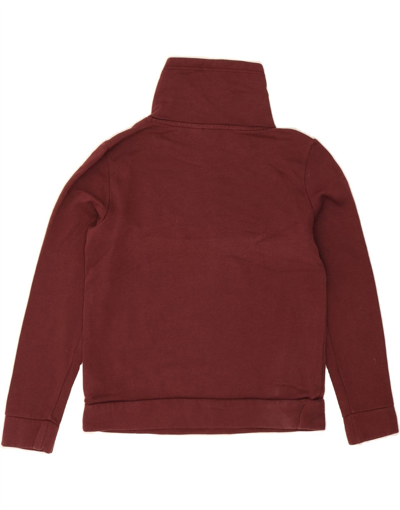 PUMA Womens Graphic Sweatshirt Jumper UK 14 Medium Maroon Cotton Vintage Puma and Second-Hand Puma from Messina Hembry 