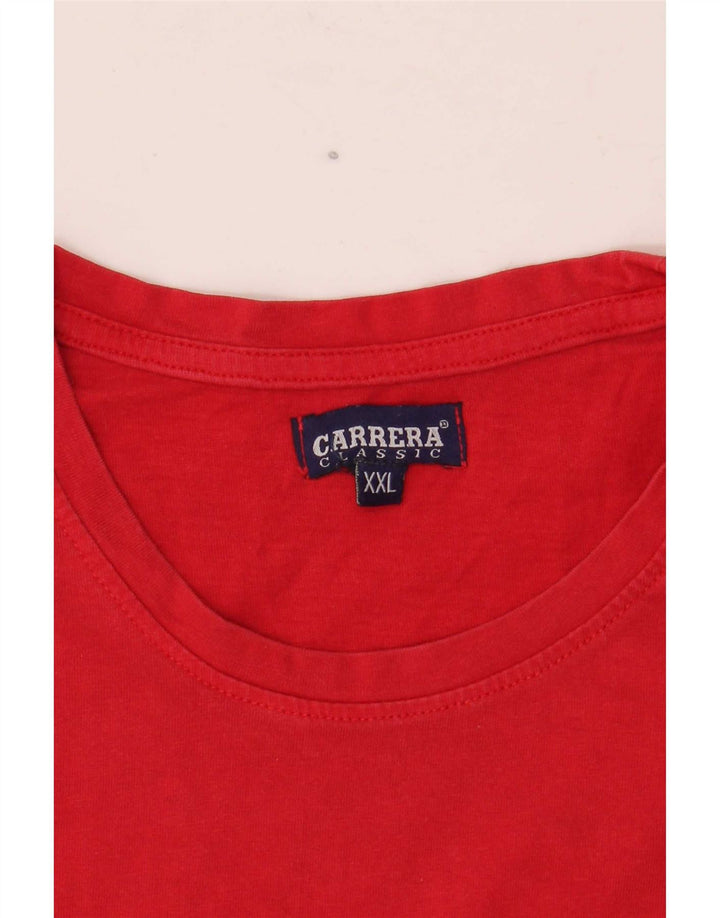 Carrera Mens Graphic T-Shirt Top 2XL Red Cotton