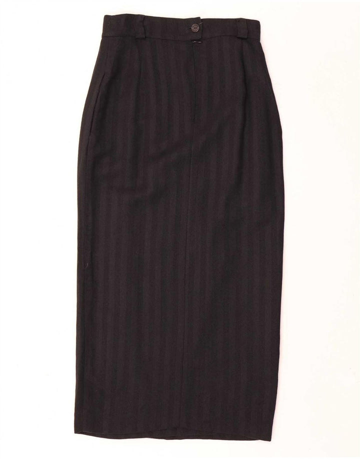 Marella Womens 4 Button 2 Piece Skirt Set UK 10 Small W26 Black Striped
