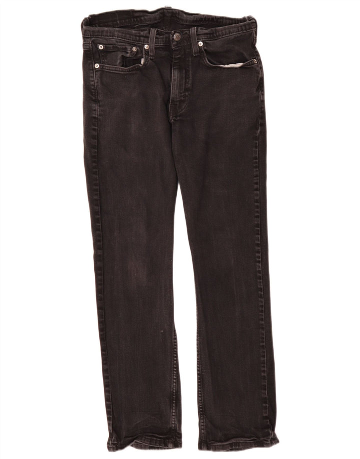 Levi's Mens 514 Straight Jeans W31 L30 Black Cotton