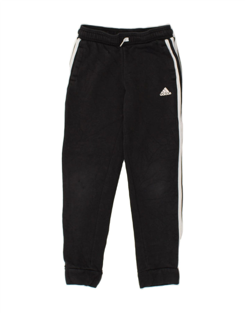 ADIDAS Boys Tracksuit Trousers Joggers 9-10 Years Black Cotton | Vintage Adidas | Thrift | Second-Hand Adidas | Used Clothing | Messina Hembry 