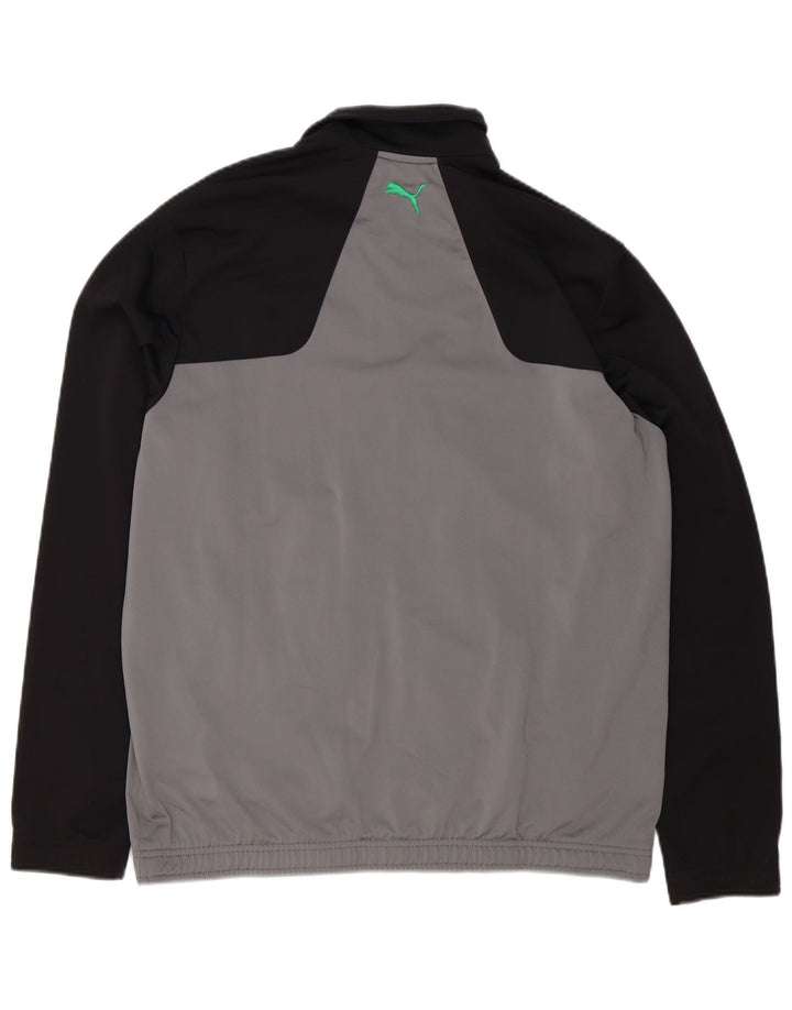 Puma Mens Graphic Loose Fit Tracksuit Top Jacket Small Grey Colourblock