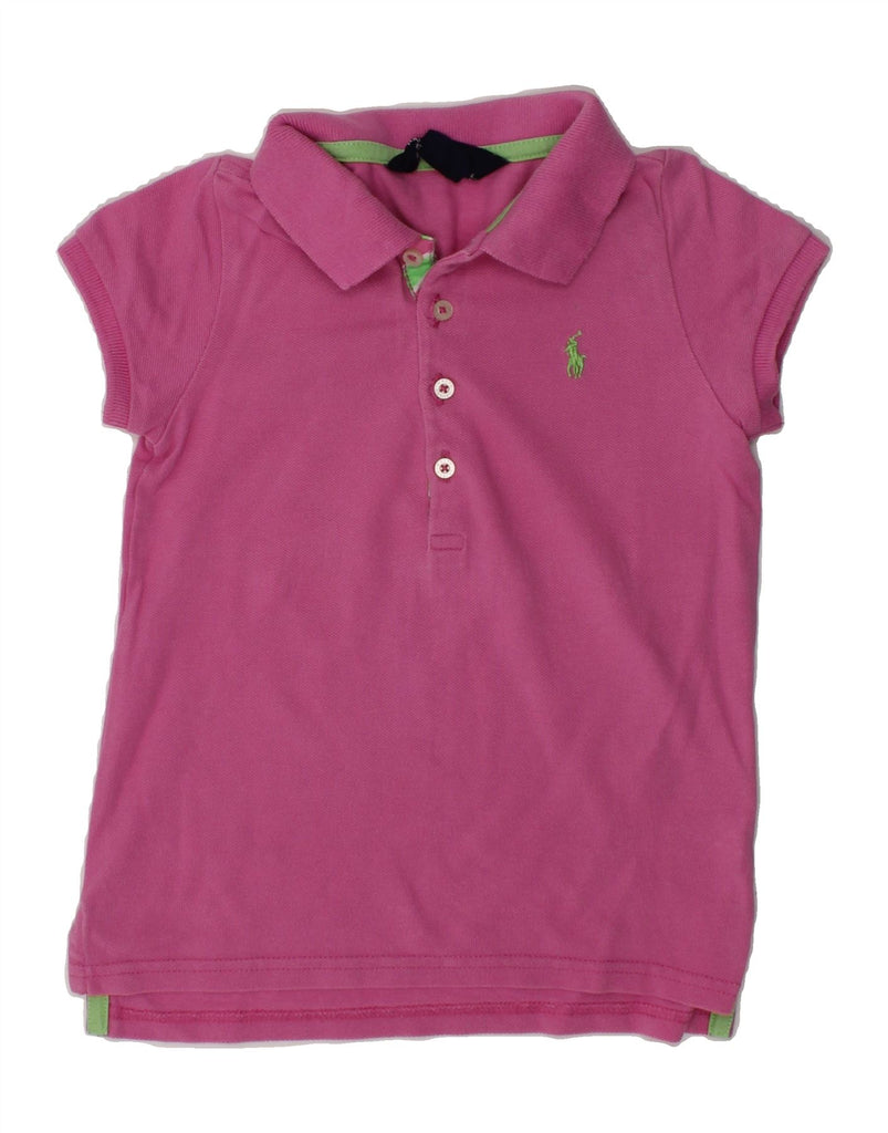 RALPH LAUREN Girls Polo Shirt 3-4 Years Pink Cotton | Vintage Ralph Lauren | Thrift | Second-Hand Ralph Lauren | Used Clothing | Messina Hembry 