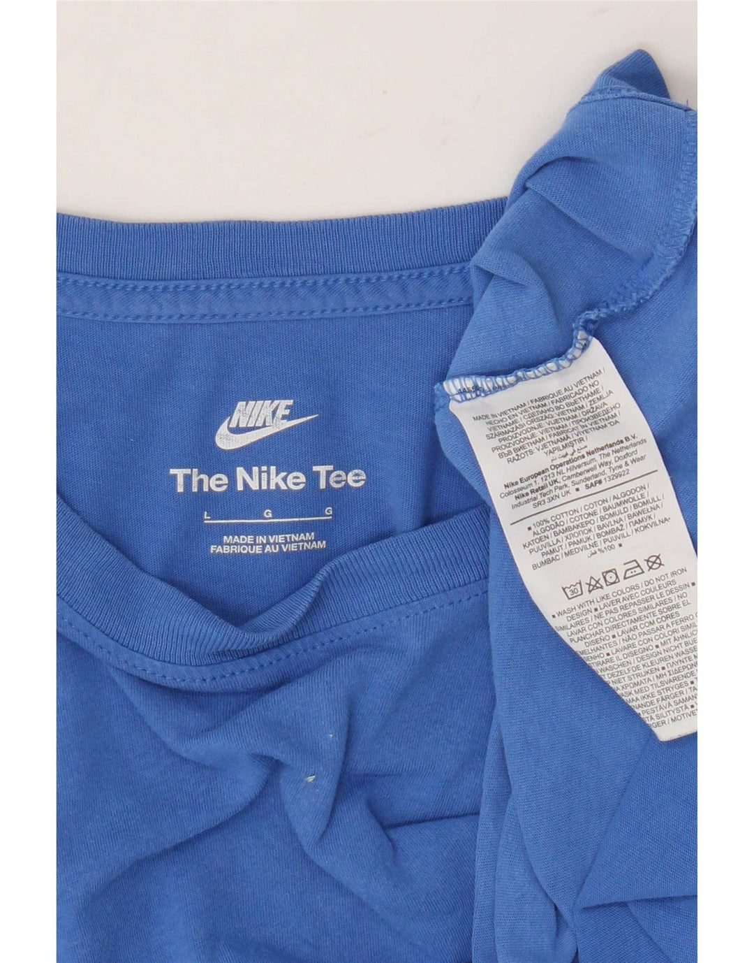Nike Mens T-Shirt Top Large Blue Cotton